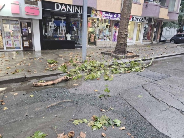 Разчистват улиците на Бургас след силната буря, ударила града