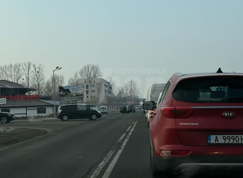 Катастрофа на  пътя между  Слънчев бряг и Свети Влас тази сутрин